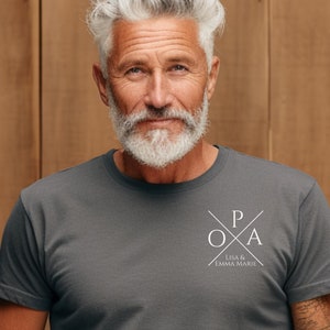 T-shirt personnalisé pour grand-père, T-shirt pour grand-père avec le nom et l'année de naissance du petit-enfant, cadeau pour grand-père, idée cadeau fête des pères pour grand-père