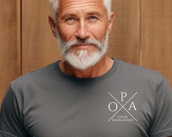 Personalized Grandpa Shirt, Grandpa T-Shirt with the name and birth year of the grandchild, gift for grandfather, Father's Day gift idea for grandpa