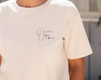 Cadeau grand-mère, T-shirt grand-mère personnalisé avec le nom ou l'année de naissance de l'enfant, Cadeau grand-mère, Idée cadeau grand-mère, T-shirt nom date grand-mère