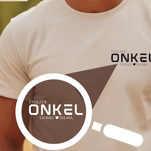 Personalized Proud Uncle T-Shirt with the child&#39;s birth year, expectant uncle gift, gift idea, Father&#39;s Day gift, uncle shirt