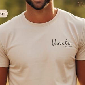 Uncle of 2 Shirt, Cool T-Shirt for Uncle of two children, Pregnancy Announcement Shirt for Uncle, Expectant Uncle T-Shirt for Uncle
