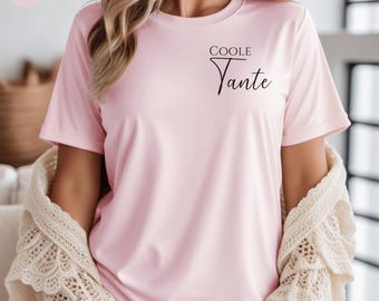 personalized aunt shirt, aunt uncle t-shirt, gift for aunt, minimalist gift for cool aunt, baby announcement shirt