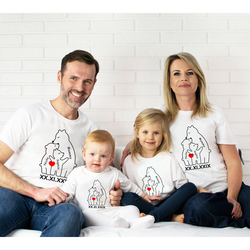 Discover Family Name Bear Puzzle Matching Family Christmas Anniversary Gift Shirts