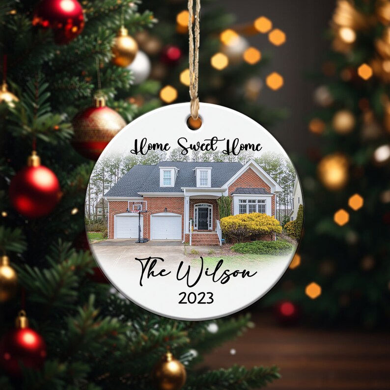 Personalized New Home Photo Ornament, New Home Christmas Ornament