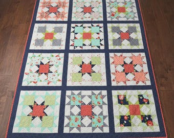 Bonnie & Camille by Moda Fabrics - Vintage Remix Quilt Kit with Pattern - The Good Life Fabric