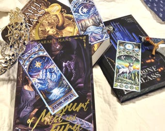 SJM Inspired Stained Glass Bookmarks (Transparent Bookmark, Stained Glass Art, Book Lover, Fantasy Book Reader Gift)