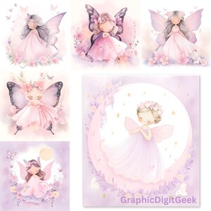 30 PNG files. Fairy Pixel Delights: Designer PNGs, Digital Prints, Sublimation Designs Download Print Bundles of Whimsical Fairy Graphics