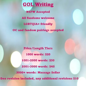Fandom and OC Writing Commission - 2000 Words