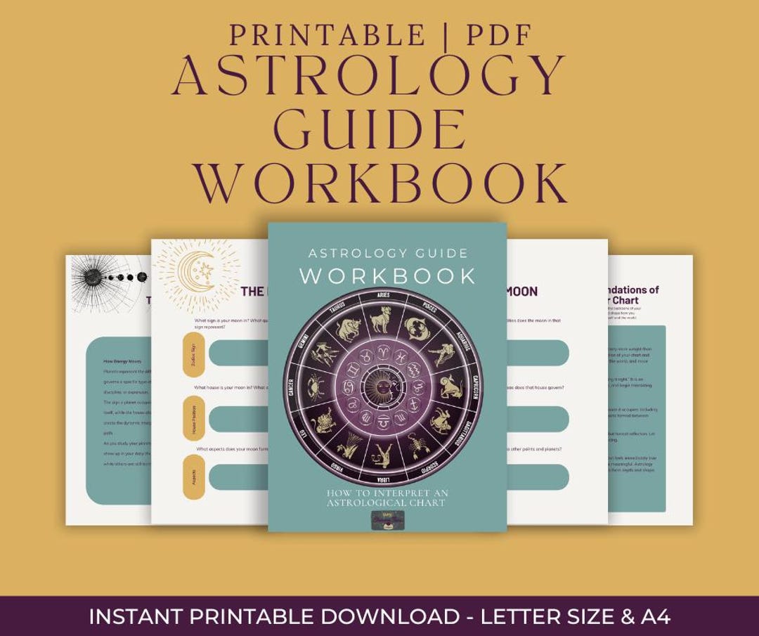 Printable Astrology Guide Workbook | Learn to Read Your Birth Chart ...