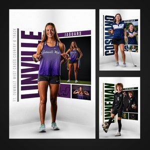 Senior Poster Vorlage: Anpassbares Photoshop-Design (2 Fuß mal 3 Fuß) (PSD)