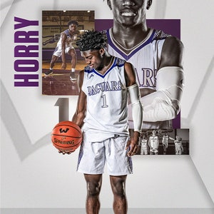 Senior Poster Template - Quick, Easy to Use Photoshop Template that fits ANY SPORT. Customize to your team. (24in by 36in)