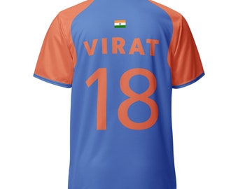 Camiseta de cricket del equipo de India No.18 Virat