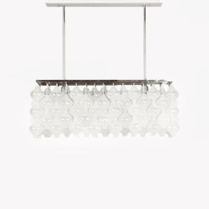 Lampada a sospensione Tulipan con 162 elementi in vetro, Austria anni '60 / Oggetto unico documentato