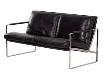 Bench by Preben Fabricius for Walter Knoll, 1990s - Black Leather