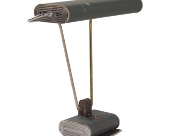 French N71 Desk Lamp by Atelier Jumo, 1960s | Blue Gray, Art Deco