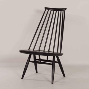 Black Mademoiselle Chair by Ilmari Tapiovaara for Asko, 1960s MARKED image 2