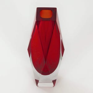Red Murano Sommerso Vase by Luigi Mandruzzato, 1960s - 30 cm Italian, Mid-century