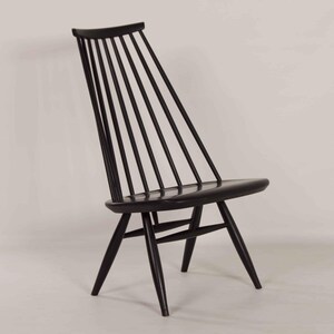 Black Mademoiselle Chair by Ilmari Tapiovaara for Asko, 1960s MARKED image 5