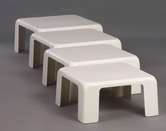 Side tables Quatro Gatti in Fiberlite by Mario Bellini for C&B Italia, 1960s