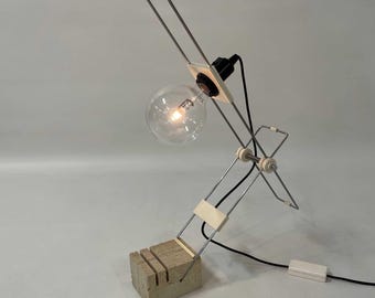 Italian Travertine Table Lamp by Fratelli Mannelli, 1970s - Attributed to the designer/manufacturer; not marked.