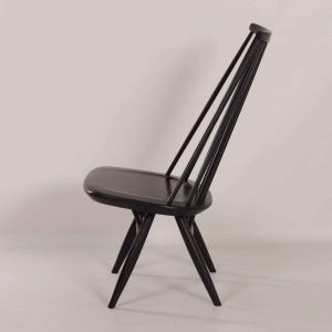 Black Mademoiselle Chair by Ilmari Tapiovaara for Asko, 1960s MARKED image 3