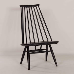 Black Mademoiselle Chair by Ilmari Tapiovaara for Asko, 1960s MARKED image 6