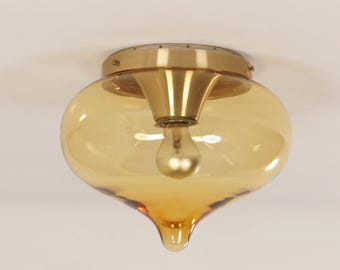 Lámpara de techo suspendida de Dijkstra, década de 1970 / 30 cm. Documentada.