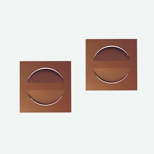 Set Raak Signal Wall Lamps Copper Colored, 1970s - Marked by the Maker