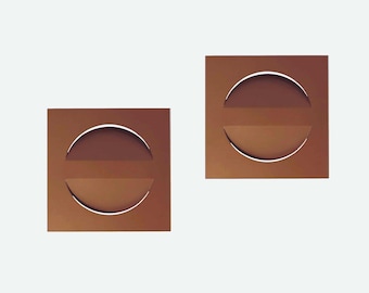 Set Raak Signal Wall Lamps Copper Colored, 1970s - Marked by the Maker