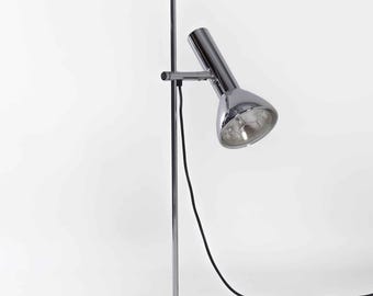 Table Lamp in Chromed Metal by Hustadt Leuchten, 1970s MARKED
