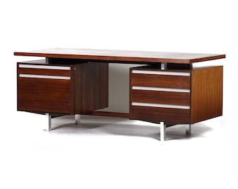 Rosewood Executive Desk by Kho Liang Ie for Fristho, 1956 Mid-century