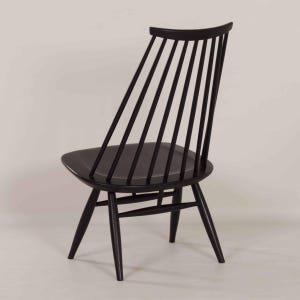 Black Mademoiselle Chair by Ilmari Tapiovaara for Asko, 1960s MARKED image 4