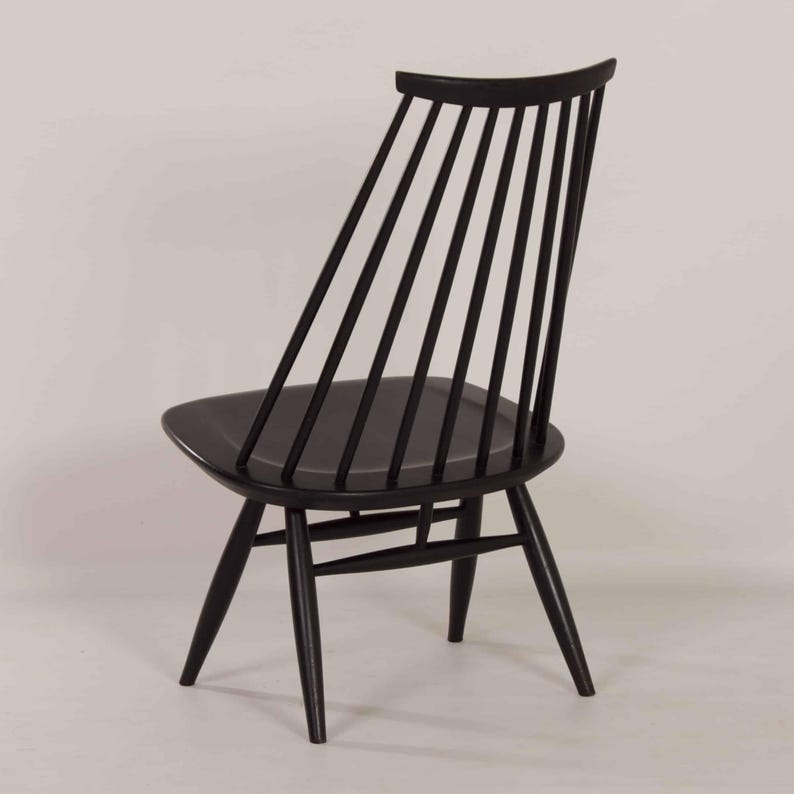 Black Mademoiselle Chair by Ilmari Tapiovaara for Asko, 1960s MARKED image 4