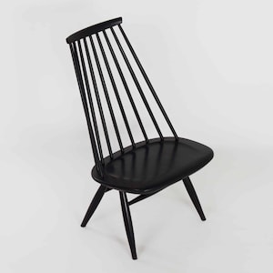 Black Mademoiselle Chair by Ilmari Tapiovaara for Asko, 1960s MARKED image 1