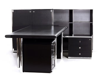 Management desk 'Big' by G. Faleschini for i4 Mariani Italy, 2000s | 5-piece Italian, Mid-century