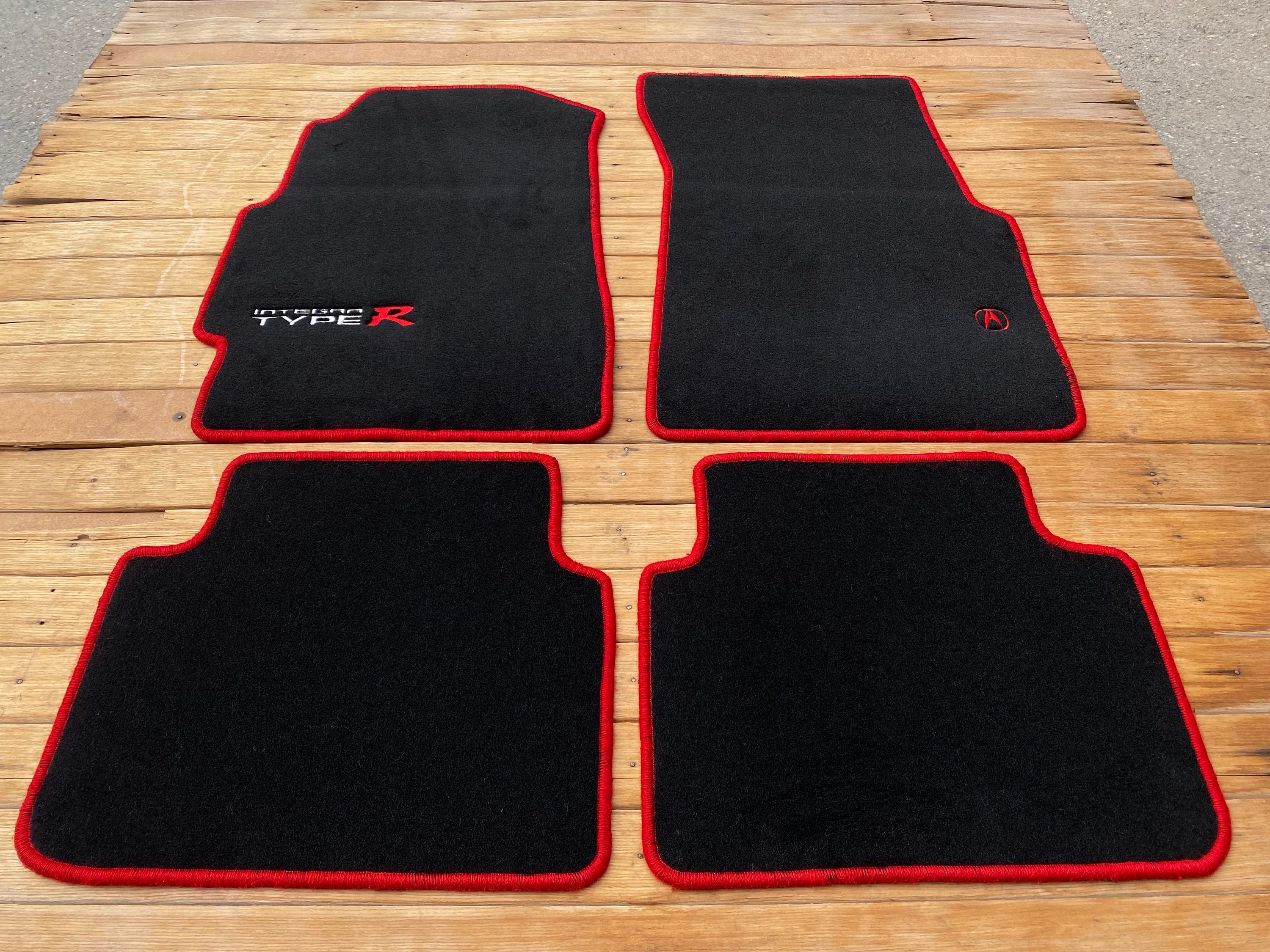 For Honda Acura İntegra DC2 Type R Coupe Floor Mats Carpet Black Red