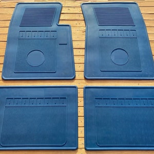 Fit For Ford Galaxie 500 RUBBER Floor Mats Blue 4 SEATER 1964-1966