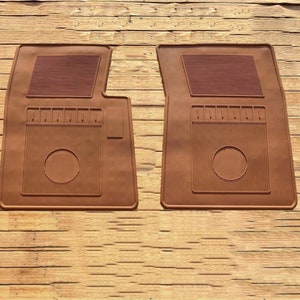 For Ford F-100 Floor Mat Mats Rubber Brown Set of2 1953-73
