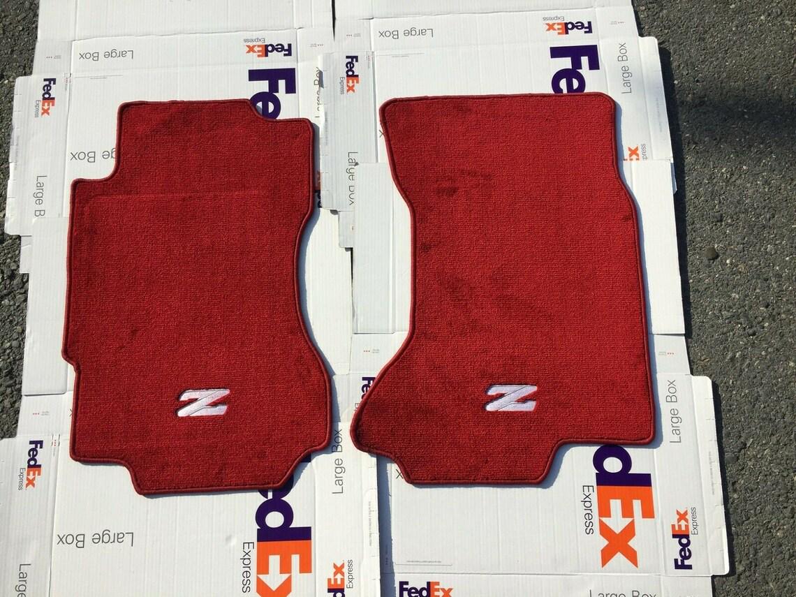 For Nissan Z32 300 ZX Fairlady Z Velour Carpet Floor Mats Red
