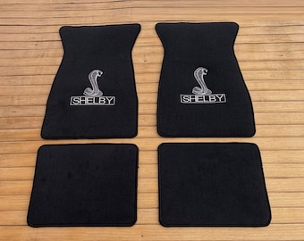 For Ford Mustang Shelby Cobra floor mats carpet Black Set of4 1965-73