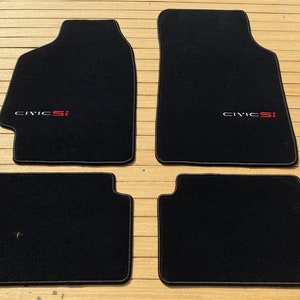 For Honda Civic SH3 Hatchback Dohc vtec Ef Si Floor Mat carpet BLACK 4pcs 1988-91