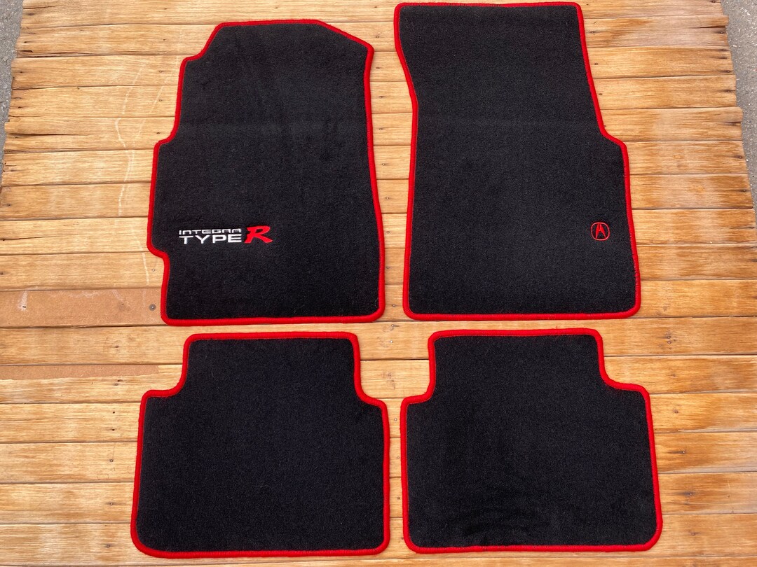 For Honda Acura İntegra DC2 Type R Coupe Floor Mats Carpet Black Red