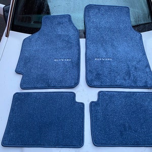 Fit For Civic SH3 Hatchback Dohc Vtec Si Floor Mats Carpet Blue Set of 4 1988-91