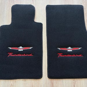 Fit For Ford Thunderbird Floor Mats Carpet Black Set Of 2 Fits; 2002-2005