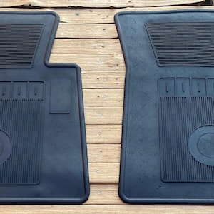 For Ford F-100 Floor Mat Mats Rubber Black set of2 1953-73