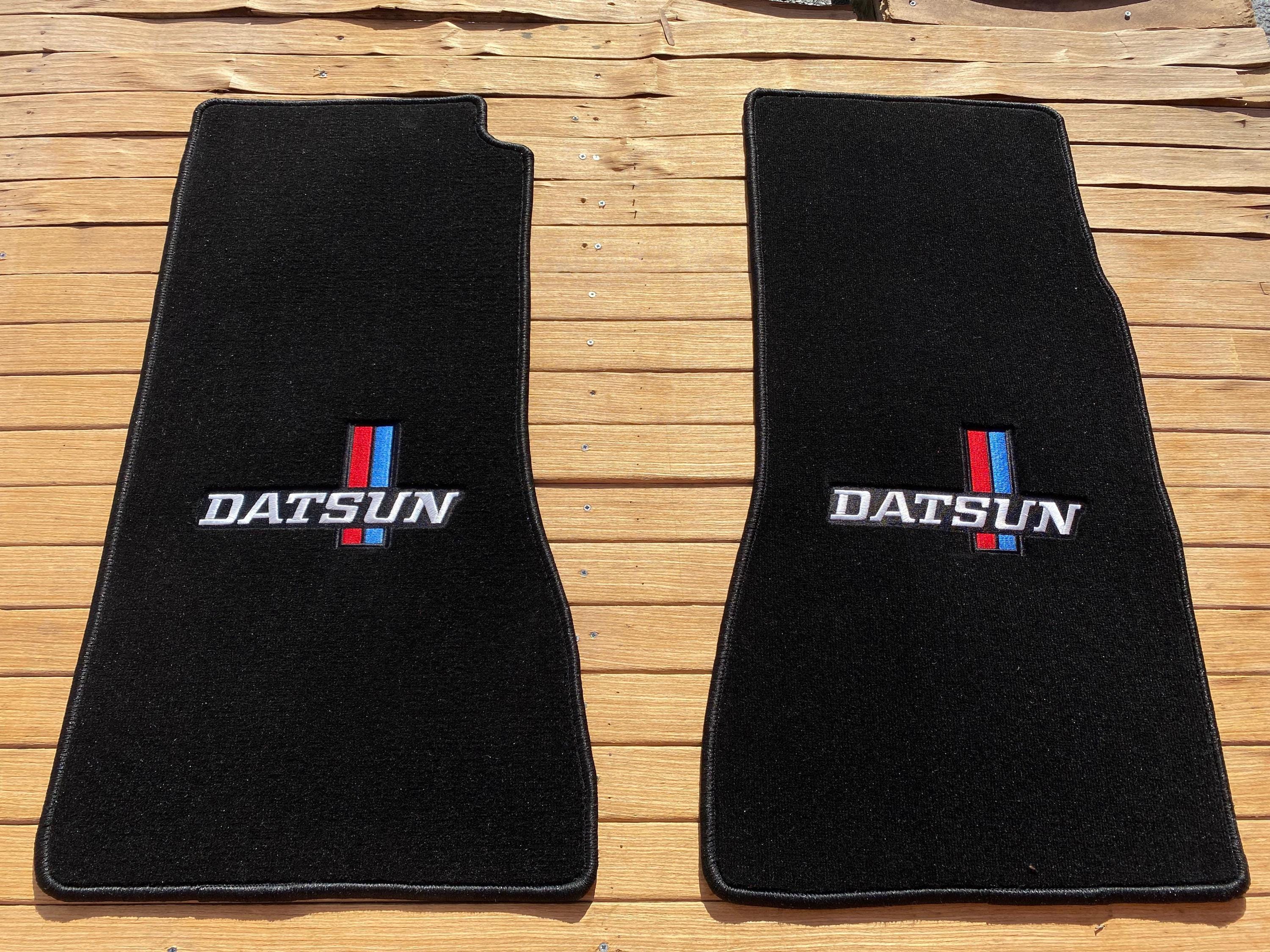 MATAです₊⁎⁺˳✧༚ For Datsun ZX Floor Mats Carpet Black Embroidery Logo Set of 2