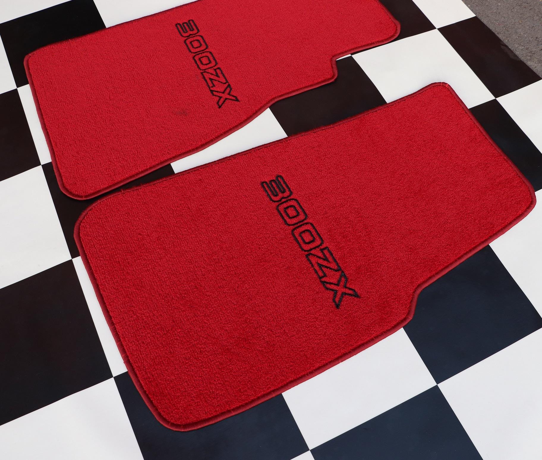For Nissan 300 ZX Z31 Turbo Floor Mat Mats Carpet RED Black 300 ZX