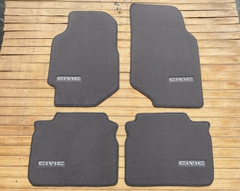 Floor Mats Carpet Set of4 Gray Fit For 1988-1991 Honda Civic EF ED EX 4dr. Sedan