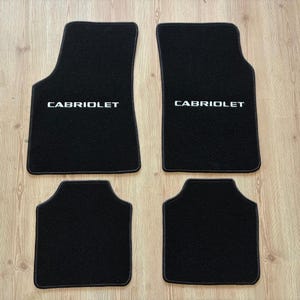 Fit For VW Golf Mk1 Cabriolet Velour Floor Mat Mats Carpet Black Set of4 1974-82