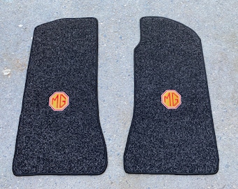 För MGB MG Midget Mattgolvmattor Ribbade Svarta Set med 4 stycken 1968-1980